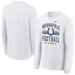 Indianapolis Colts Nike Youth Essential Long Sleeve T-Shirt - White - Front View