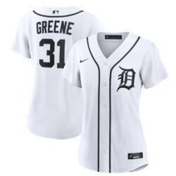 Riley Greene Detroit Tigers Nike Women's Home Replica Jersey - White - Front View