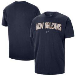 New Orleans Pelicans Nike Men's Twill Logo T-Shirt - Navy - Front View