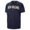 New Orleans Pelicans Nike Men's Twill Logo T-Shirt - Navy - Side View