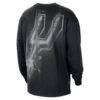 San Antonio Spurs Nike 2026 Standard Issue Pre-Game Performance Long Sleeve T-Shirt - Black - Detail View