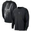 San Antonio Spurs Nike 2026 Standard Issue Pre-Game Performance Long Sleeve T-Shirt - Black - Front View