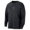 San Antonio Spurs Nike 2026 Standard Issue Pre-Game Performance Long Sleeve T-Shirt - Black - Side View