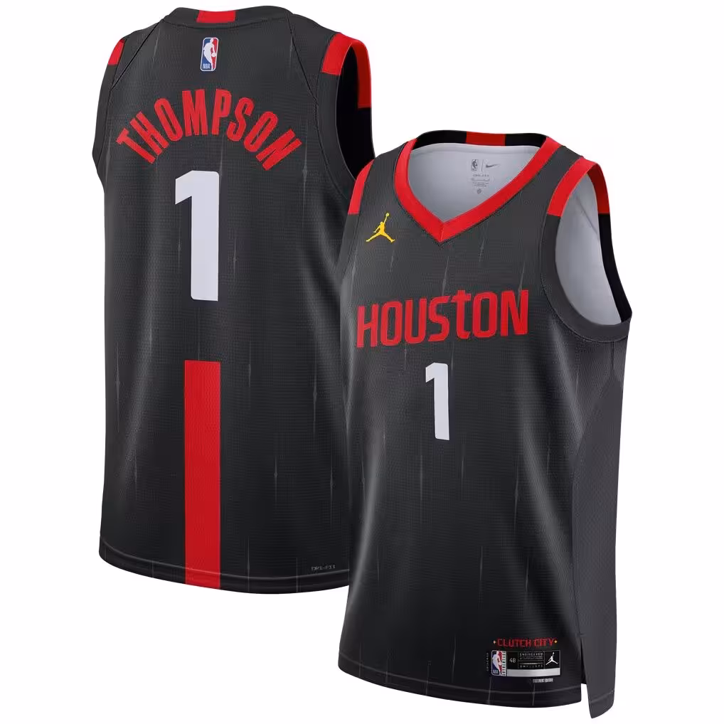 Amen Thompson Houston Rockets Jordan Brand Unisex Swingman Jersey - Statement Edition