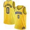 Tyrese Haliburton Indiana Pacers Jordan Brand Unisex Swingman Jersey - Yellow - Front View