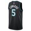 Anthony Edwards Minnesota Timberwolves Jordan Brand Unisex Swingman Jersey - Black - Detail View