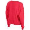 Washington Capitals New Era Women's Oversized Boxy Long Sleeve T-Shirt - Red - Back View