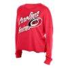 Carolina Hurricanes New Era Women's Oversized Boxy Long Sleeve T-Shirt - Red - Front View