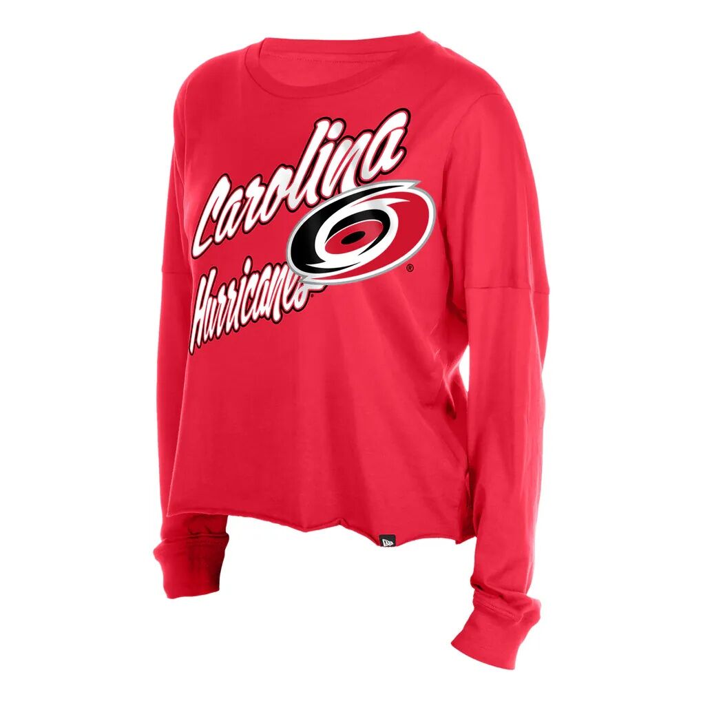Carolina Hurricanes New Era Women's Oversized Boxy Long Sleeve T-Shirt