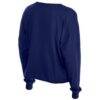 Tampa Bay Lightning New Era Women's Oversized Boxy Long Sleeve T-Shirt - Blue - Back View