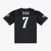 Michael Vick Philadelphia Eagles Mitchell & Ness 2012 Authentic Throwback Jersey - Black - Detail View