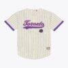 Vince Carter Toronto Raptors Mitchell & Ness Player Mesh Button-Front Jersey - Cream - Side View
