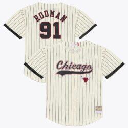 Dennis Rodman Chicago Bulls Mitchell & Ness Player Mesh Button-Front Jersey