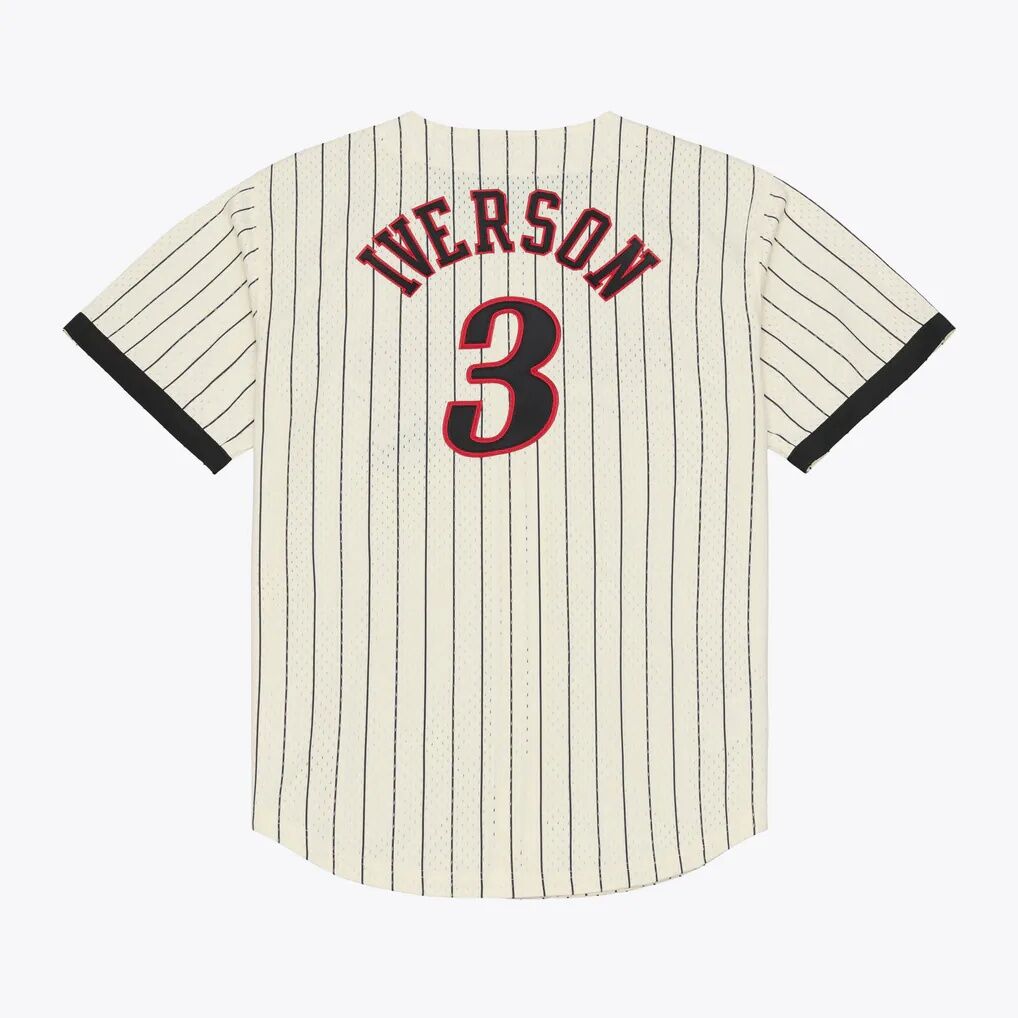 Allen Iverson Philadelphia 76ers Mitchell & Ness Player Mesh Button-Front Jersey