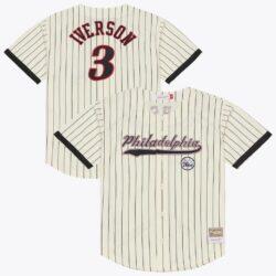 Allen Iverson Philadelphia 76ers Mitchell & Ness Player Mesh Button-Front Jersey