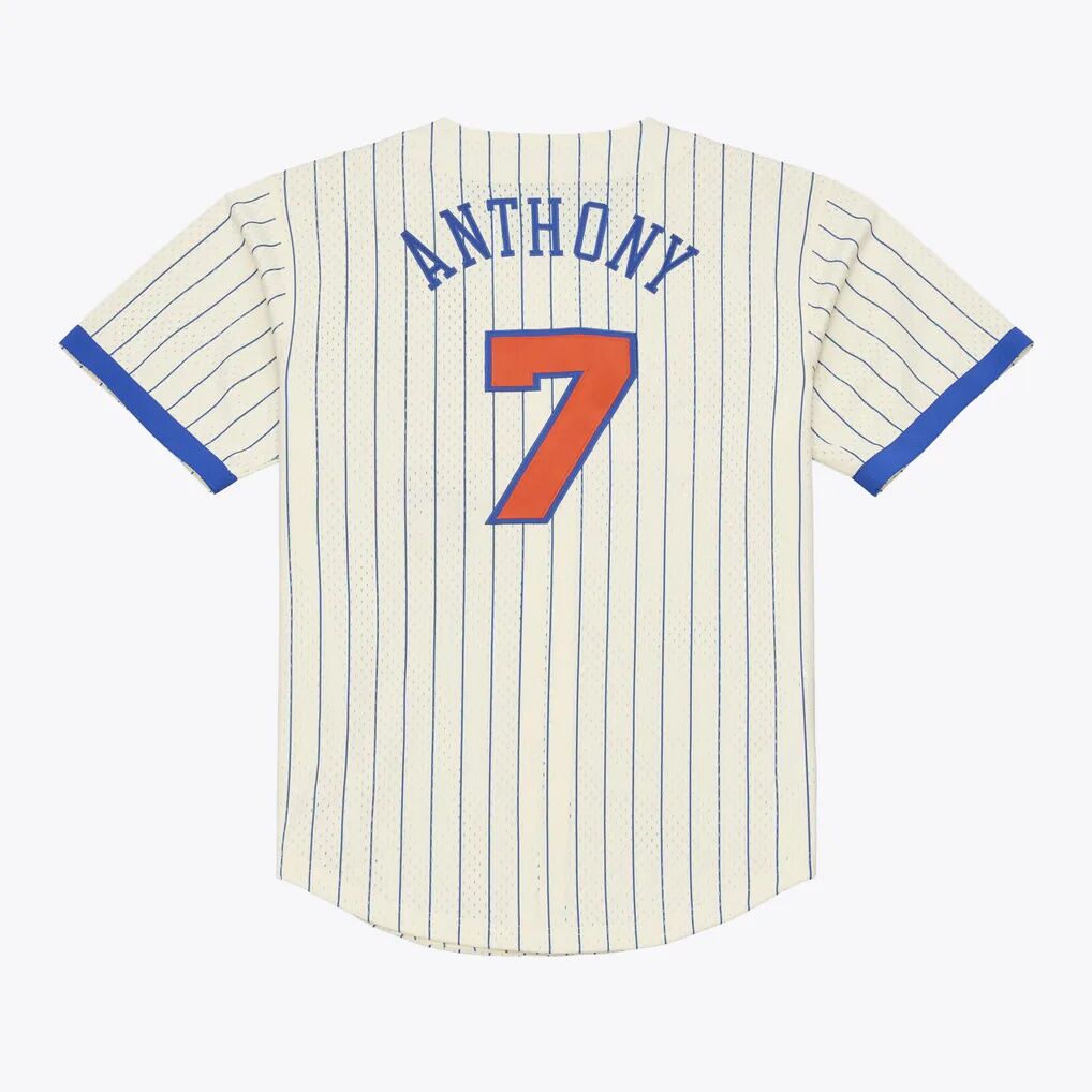 Carmelo Anthony New York Knicks Mitchell & Ness Hardwood Classics Player Mesh Button-Front Jersey