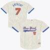 Carmelo Anthony New York Knicks Mitchell & Ness Hardwood Classics Player Mesh Button-Front Jersey - Cream - Front View