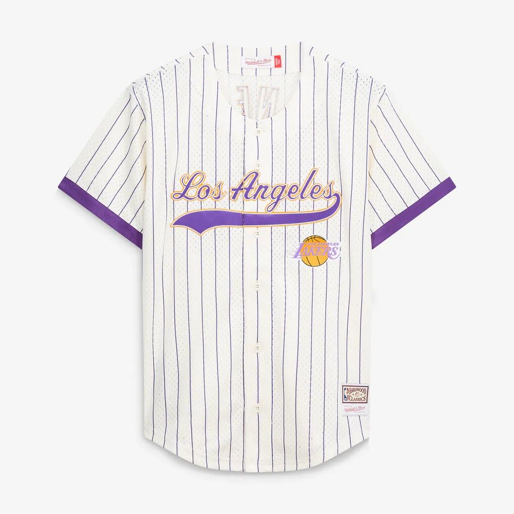 Shaquille O'Neal Los Angeles Lakers Mitchell & Ness Hardwood Classics Player Mesh Button-Front Jersey