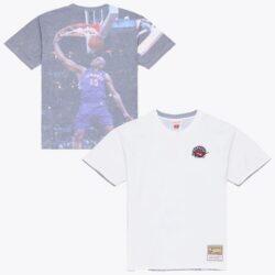 Vince Carter Toronto Raptors Mitchell & Ness Hardwood Classics Player Sublimated T-Shirt - White - Front View