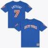 Carmelo Anthony New York Knicks Mitchell & Ness Name & Number Classic T-Shirt - Blue - Front View