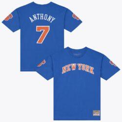 Carmelo Anthony New York Knicks Mitchell & Ness Name & Number Classic T-Shirt - Blue - Front View