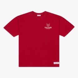Portland Trail Blazers Mitchell & Ness Core Essentials T-Shirt - Red - Front View