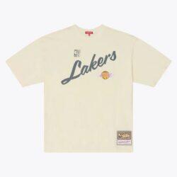 Los Angeles Lakers Mitchell & Ness Women's Heritage Hues T-Shirt - - Front View