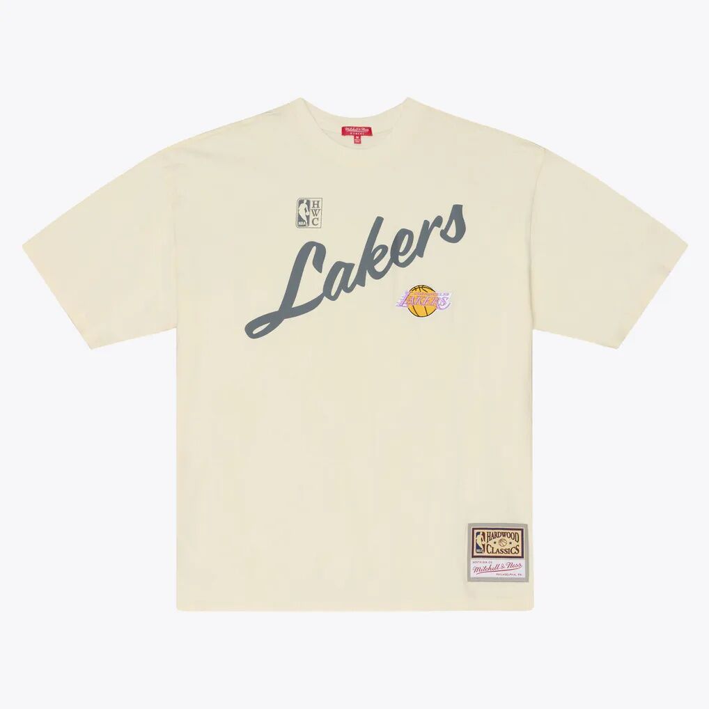 Los Angeles Lakers Mitchell & Ness Women's Heritage Hues T-Shirt - Oatmeal