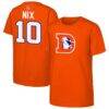 Denver Broncos Outerstuff Youth Name & Number Logo Classic T-Shirt - Orange - Front View