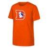 Denver Broncos Outerstuff Youth Name & Number Logo Classic T-Shirt - Orange - Side View