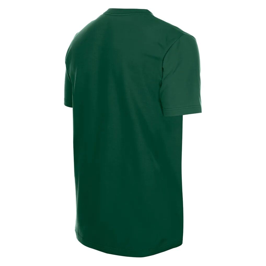 Milwaukee Bucks New Era Laurel Crest Flocking T-Shirt - Hunter Green