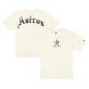 Houston Astros New Era Heritage Gothic Lettering T-Shirt - Cream - Front View