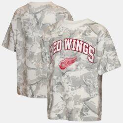 Detroit Red Wings Outerstuff Youth Hockey Edge T-Shirt - Camo - Front View