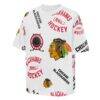 Chicago Blackhawks Outerstuff Youth Unstoppable Elevated T-Shirt - White - Side View