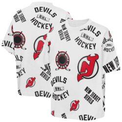 New Jersey Devils Outerstuff Youth Unstoppable Elevated T-Shirt - White - Front View