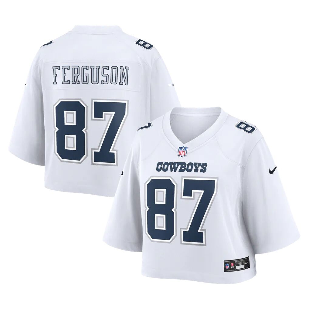 Jake Ferguson Dallas Cowboys Nike Women's Cropped Fashion Game Jersey