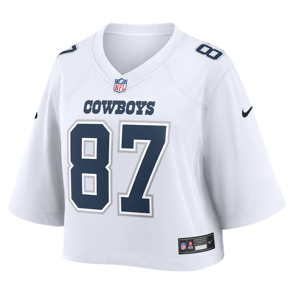 Jake Ferguson Dallas Cowboys Nike Women's Cropped Fashion Game Jersey