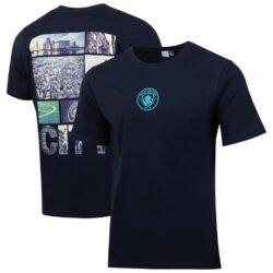 Manchester City Sport Design Sweden Landmark Relaxed T-Shirt - Navy - Front View