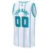 Charlotte Hornets Fashion7 Youth Fast Break Custom Jersey - White - Detail View
