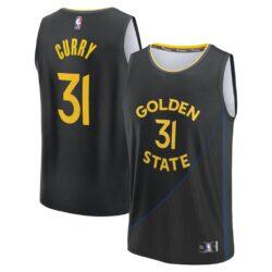 Seth Curry Golden State Warriors Fashion7 Fast Break Replica Player Jersey - Black - Front View