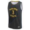 Will Richard Golden State Warriors Fashion7 Fast Break Replica Player Jersey - Black - Side View