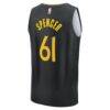 Pat Spencer Golden State Warriors Fashion7 Fast Break Replica Player Jersey - Black - Detail View