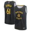Pat Spencer Golden State Warriors Fashion7 Fast Break Replica Player Jersey - Black - Front View