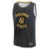 Pat Spencer Golden State Warriors Fashion7 Fast Break Replica Player Jersey - Black - Side View