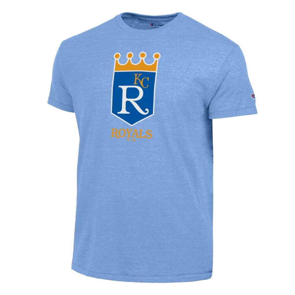 Kansas City Royals Champion Cooperstown Logo Tri-Blend T-Shirt - Light Blue