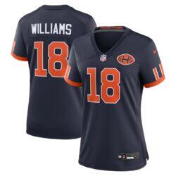 Caleb Williams Chicago Bears Nike Women's 2026 Rivalries Collection Game Jersey - Navy - Front View