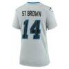 Amon-Ra St. Brown Detroit Lions Nike Women's 2026 Rivalries Collection Game Jersey - Silver - Alt2