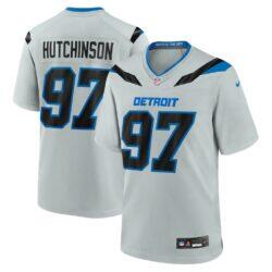 Aidan Hutchinson Detroit Lions Nike 2026 Rivalries Collection Game Jersey - Silver - Front View