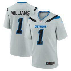 Jameson Williams Detroit Lions Nike 2026 Rivalries Collection Game Jersey - Silver - Front View