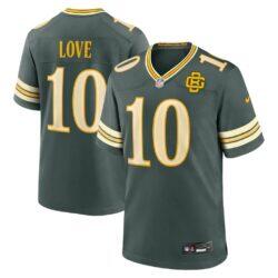 Jordan Love Green Bay Packers Nike 2026 Rivalries Collection Game Jersey - Green - Front View